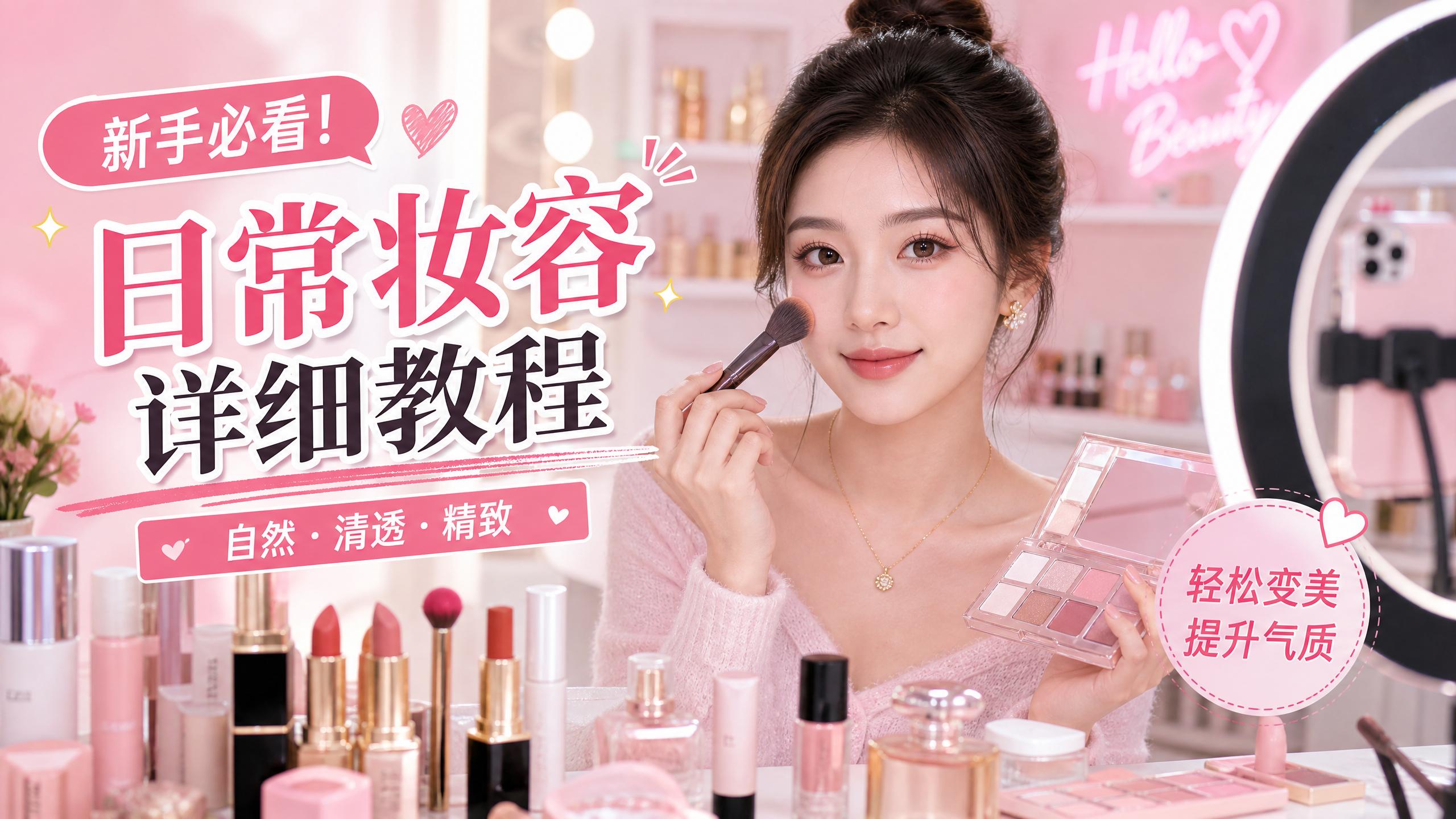 黄色仓库美妆视频教程-日常妆容